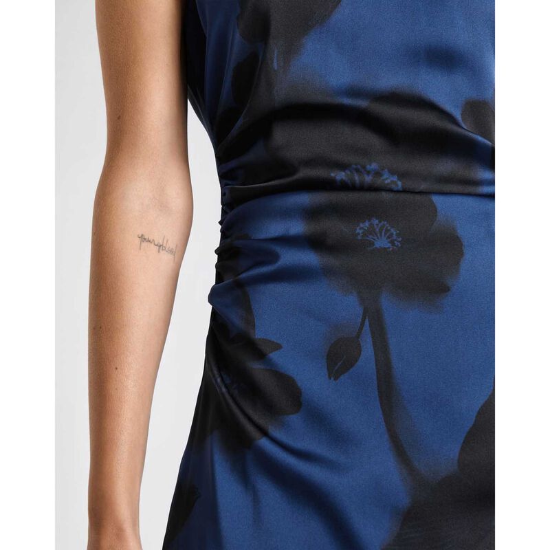 Cue Falling Floral Satin Midi Dress image number 2